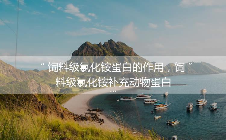 飼料級(jí)氯化銨蛋白的作用，飼料級(jí)氯化銨補(bǔ)充動(dòng)物蛋白
